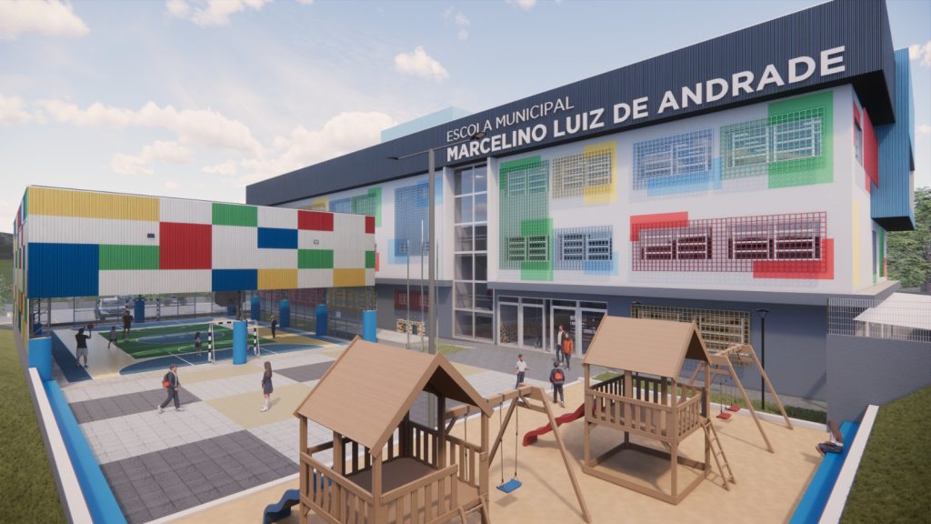Nova escola Marcelino em Araucária terá área construída quase três ...