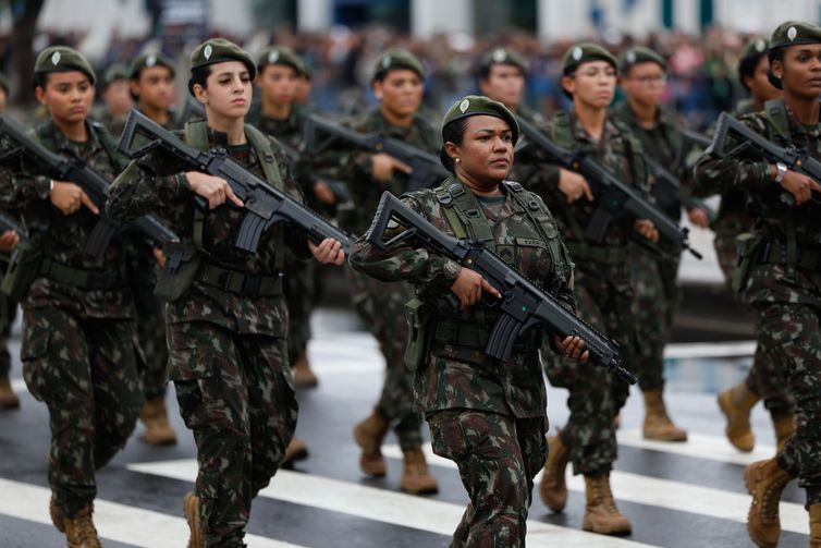 Rio de Janeiro (RJ), 07/09/2026 – Desfile cívico-militar no Dia da Independência, na Avenida Presidente Vargas. Foto: Fernando Frazão/Agência Brasil