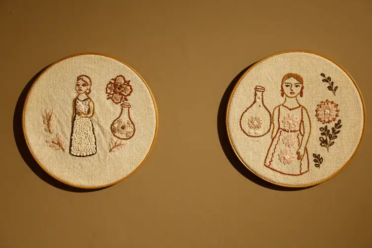 Detalhe de peça exposta na mostra de arte têxtil do Jequitinhonha.